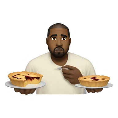 Kanye west best eating pie  sticker