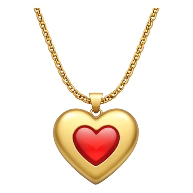 Gold necklace with heart pendant and letter w sticker