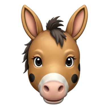 polka dots donkey  sticker