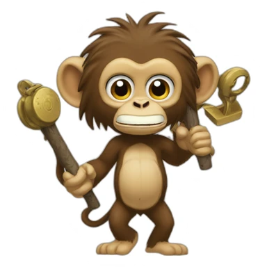 monkey of the simpsons with gongs sticker