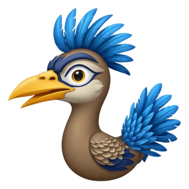 roadrunner emoji, real colors sticker