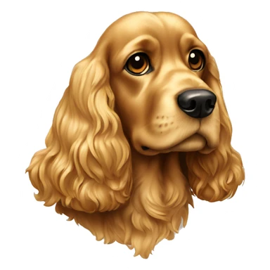 Cocker spaniel gold sticker