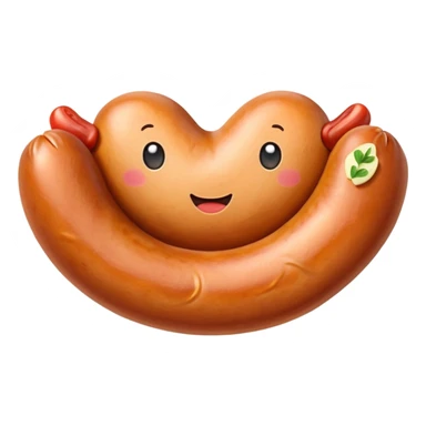 make love-shaped sausages sticker