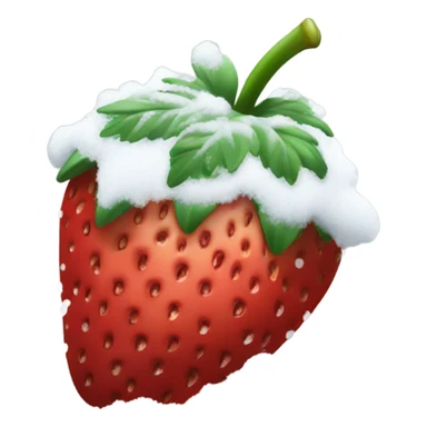 Snow covered strawberries  sticker