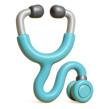 light blue stethoscope with silver accents sticker