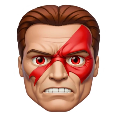 Red eyed half face metalTerminator Arnold Schwarzenegger sticker