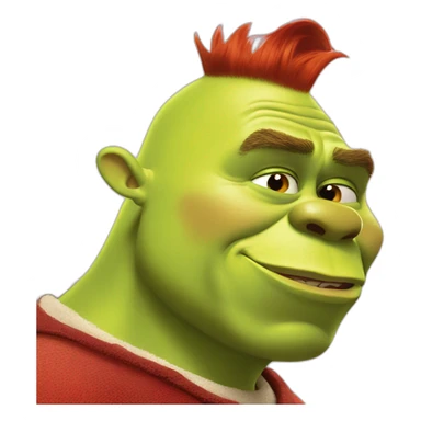 Shrek kissing flash McQueen sticker