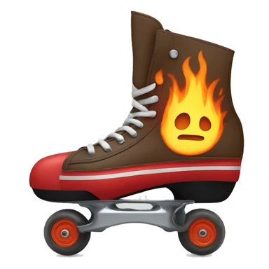 Patines en línea con las ruedas que van a fuego  sticker