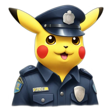 Pikachu police sticker