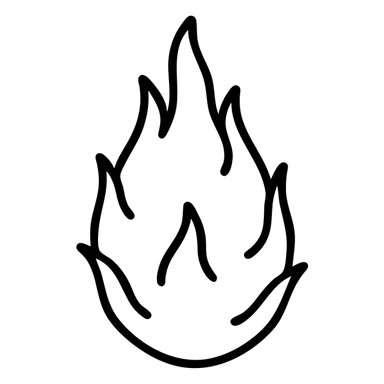 dragon fruit with black outline, no fill sticker