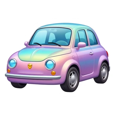 Cute colorful iridescent shiny pastel car  sticker