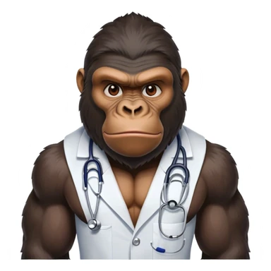 super buff doctor gorilla sticker