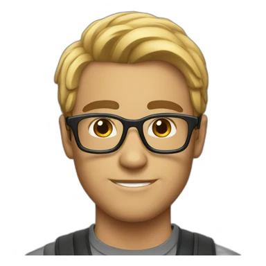 Millennial nerd sticker