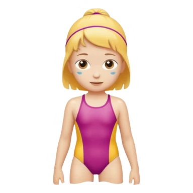 Child swimmer standing  sticker