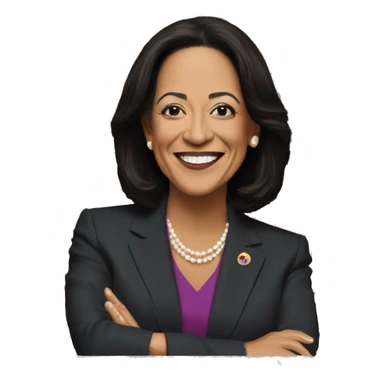 make an emoji of Kamla Harris winning in USA sticker