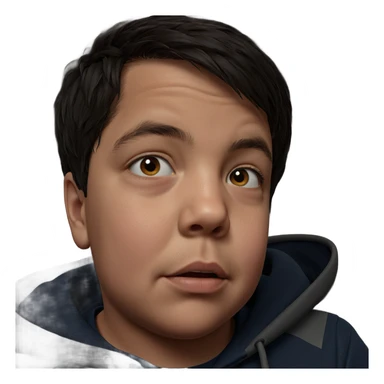 realistic portrait of boy sticker