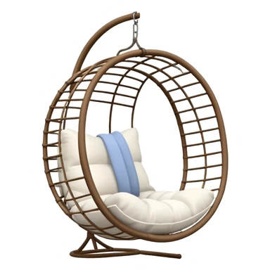 classic hanging chair with big pillows sticker