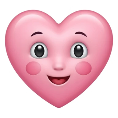 Licht roze hart zonder gezicht sticker