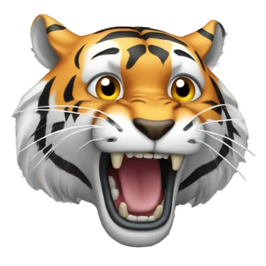 Tiger roaring  sticker