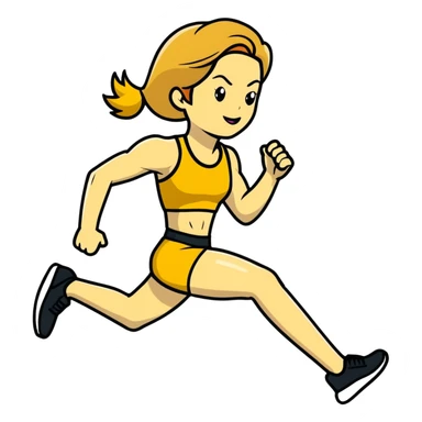 Michelle Monaghan running, athletic woman with honey blonde hair sticker