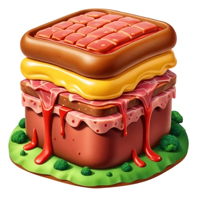 spam meat surreal dali landscape sticker