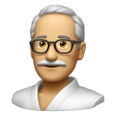 Sensei calvo fumando habano sticker