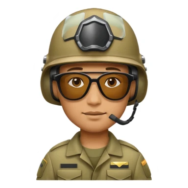  soldier with sunglasses sticker