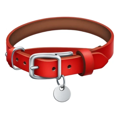 Red Collar with tag sticker