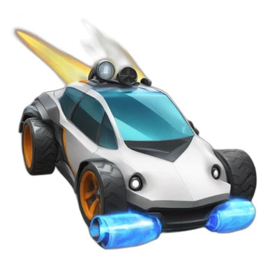 pingouin qui conduit une voiture de rocket league sticker
