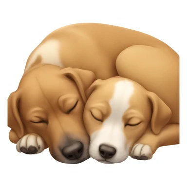 Two dogs sleeping  sticker