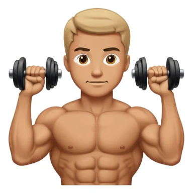 guy doing bicep-curls sticker