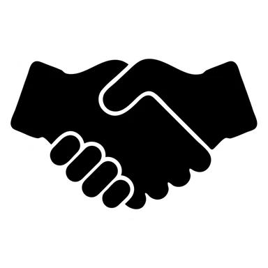 solid filled handshake icon sticker