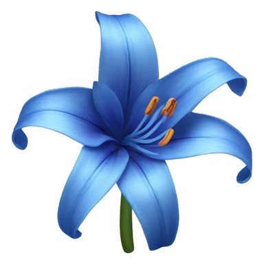 Blue Lily flower sticker