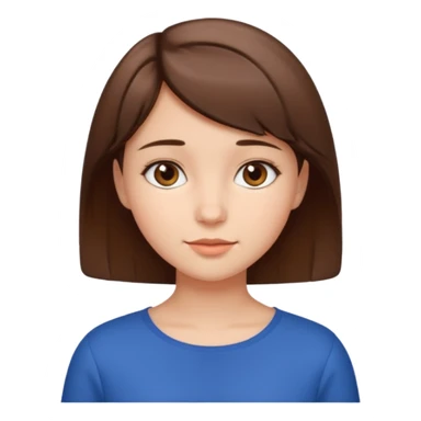Cute girl with short brown hair sticker