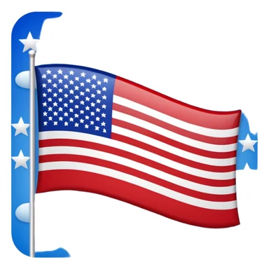 US flag upside down flat style sticker