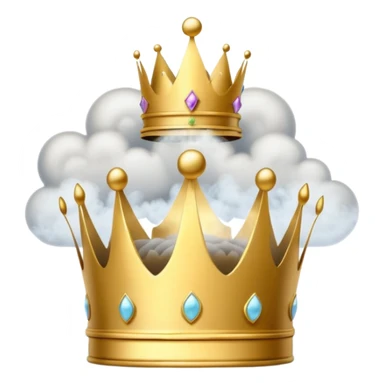Put this 👑 on top  of 😶‍🌫️ sticker