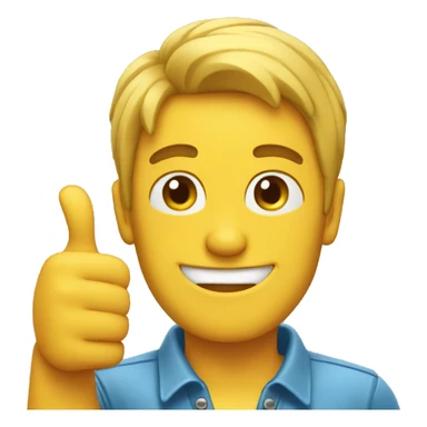 a guy giving thumbs up sticker