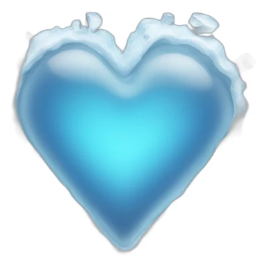 Iced heart sticker