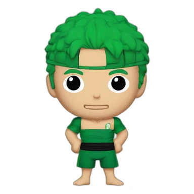 rononoa zoro de one piece qui porte le maillot de foot ou on voit le logo l'Algérie sticker