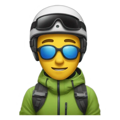 I need an emoji with a snowboarder who lies on his side and poses sticker