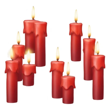 Red Christmas candles  Schwibbogen sticker