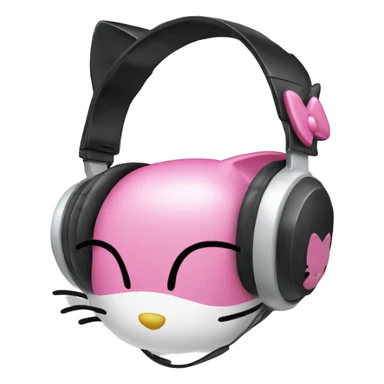 Hello kitty headphones sticker