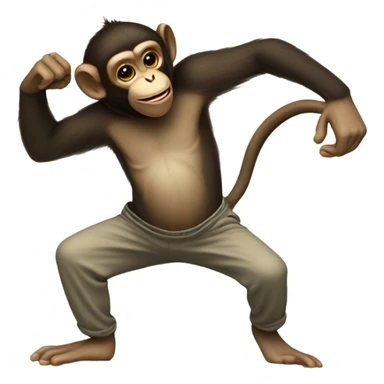 Monkey breakdancing sticker