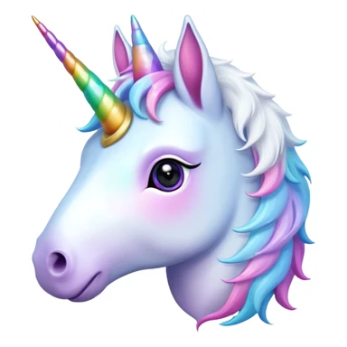 unicorn head, cute sticker