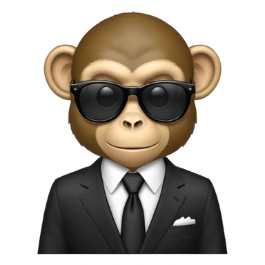 monkey in a suit black shades sticker