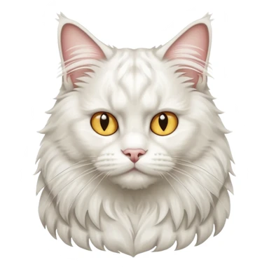 White Maine coon cat squaring up sticker