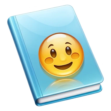 a diary, shiny glass style, translucent effect sticker