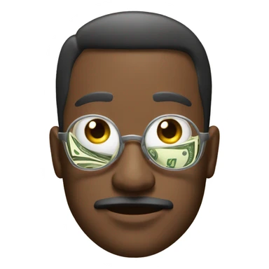 Rich man with money sticker