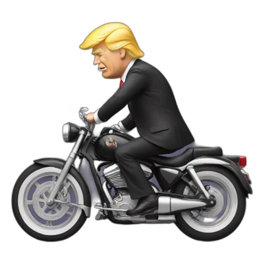 Trump on an Bike sticker