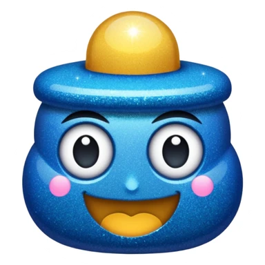 glitter azul-marinho tubarão sticker